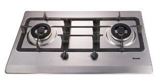 林內 石油氣雙頭嵌入式平面爐(銀色) Rinnai LPG Double Burner Built-in Hob (Silver) RRDB62S