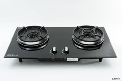 Crown (CB-2801B / CB-2801W) LPG Double-burners Tempered Glass Built-in Hob