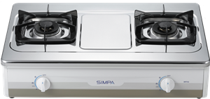 Simpa (SRTH2) Town Gas Double Burner Hotplate